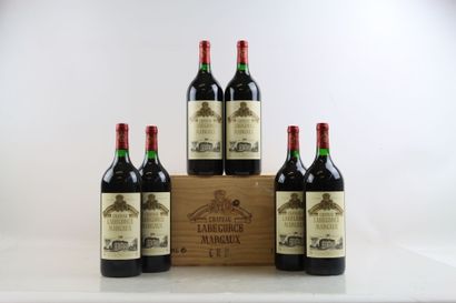 6 Magnums de MARGAUX 1995 du Château LABEGORCE,...