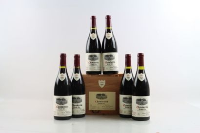 6 bouteilles de CHAMBERTIN 2003 du Domaine...
