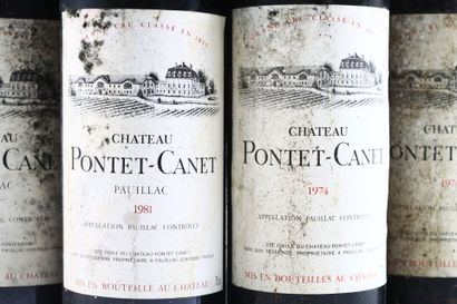 Réunion de 12 bouteilles de PAUILLAC du Château...