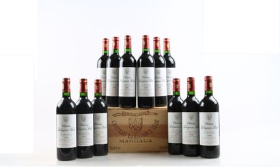 12 bouteilles de MARGAUX 1998 du Château...