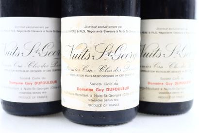 3 bouteilles de NUITS-SAINT-GEORGES 1996...