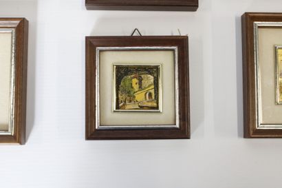 Réunion de huit chromolithographies en feuilles...