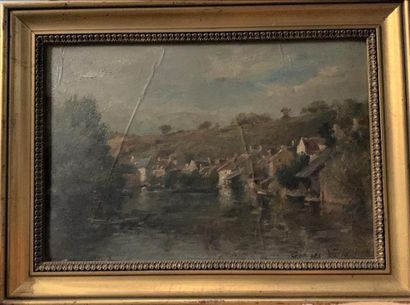 Georges René VILLAIN (1854-1930)
Lake landscape....