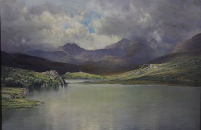 Alfred OLIVER (1886-1921) 
Paysage montagneux...