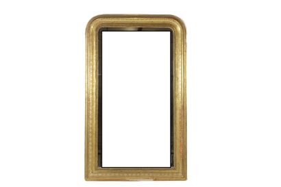 Gilded and carved wood mirror with pearl...