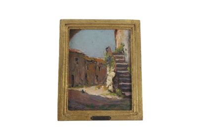 Georges L. GYANINY (XXe)
La cour de ferme
Huile...