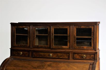 Bonheur du jour walnut cylinder top revealing...