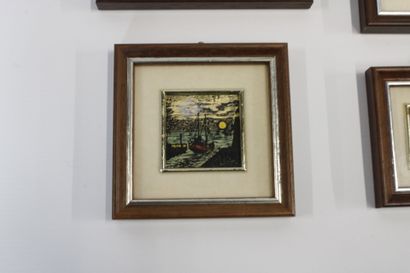 Réunion de huit chromolithographies en feuilles...
