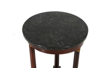Empire-style pedestal table in mahogany and...