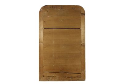 Gilded and carved wood mirror with pearl...