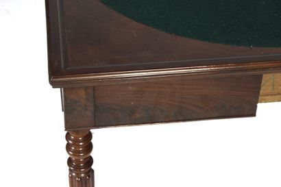 Mahogany and mahogany veneer game table,...
