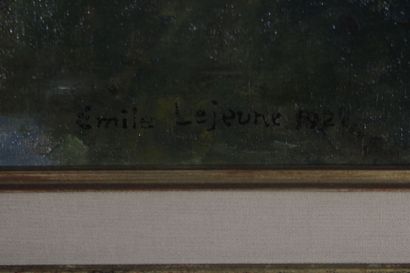 Émile LEJEUNE (1885-1964)
Paysage lacustre...