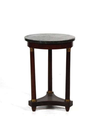 Empire-style pedestal table in mahogany and...