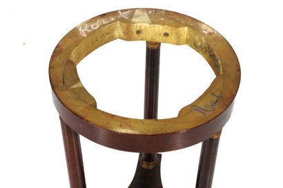 Empire-style pedestal table in mahogany and...
