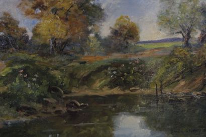 Émile LEJEUNE (1885-1964)
Paysage lacustre...