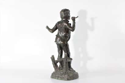 19th century French school
Child and dog
Bronze...