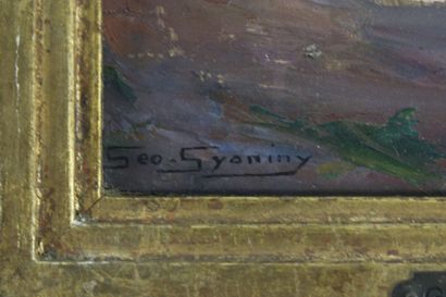 Georges L. GYANINY (XXe)
La cour de ferme
Huile...