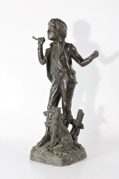 19th century French school
Child and dog
Bronze...