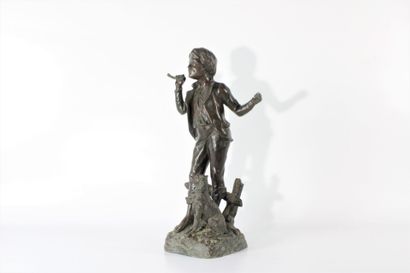 19th century French school
Child and dog
Bronze...