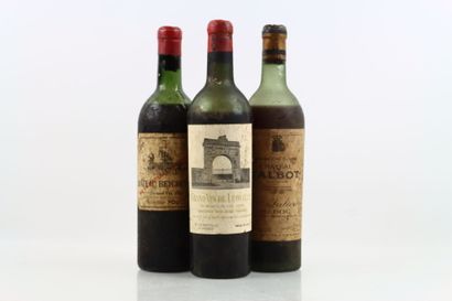 Reunion of 3 bottles of SAINT-JULIEN, dusty...