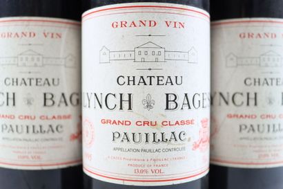3 bottles of PAUILLAC 1995 du Château LYNCH...