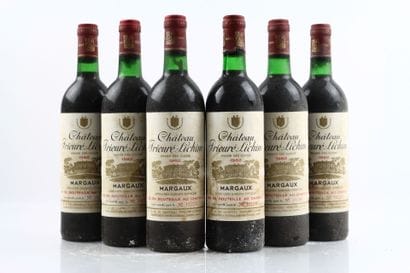 6 bottles of MARGAUX 1982 from Château PRIEURE-LICHINE...