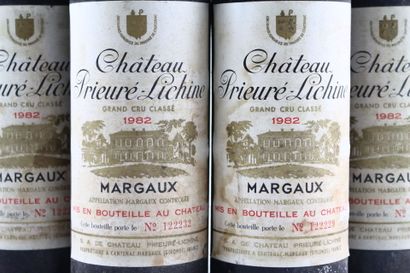 6 bottles of MARGAUX 1982 from Château PRIEURE-LICHINE...