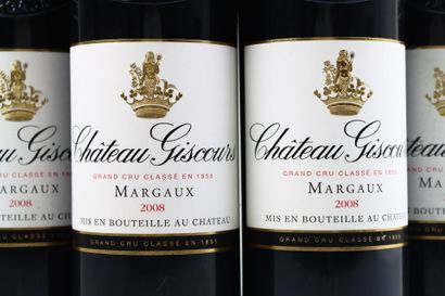6 bottles of MARGAUX 2008 from Château GISCOURS...