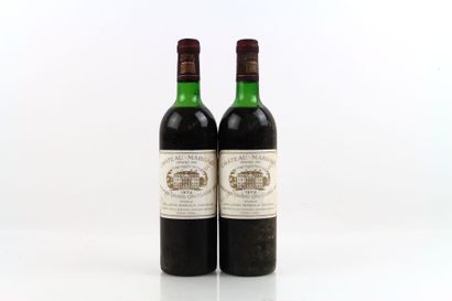 2 bottles of MARGAUX 1974 du Château MARGAUX...