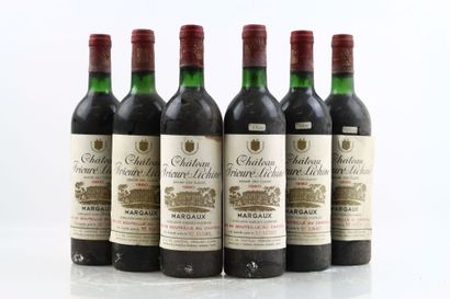 6 bottles of MARGAUX 1980 from Château PRIEURE-LICHINE...