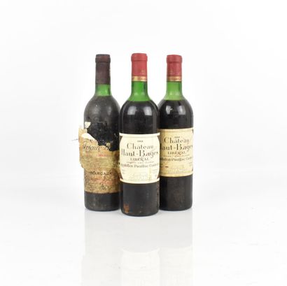Reunion of 3 bottles of Bordeaux: 
- 2 bottles...