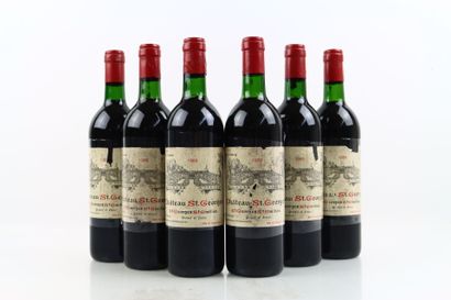 6 bottles SAINT-GEORGES SAINT EMILION 1989...