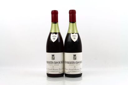 2 bottles of CHAMBERTIN CLOS DE BEZE 1970...