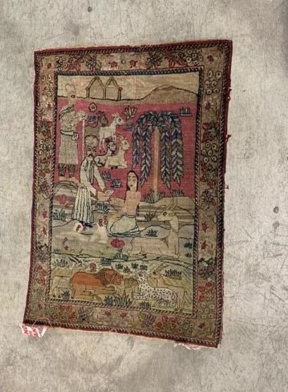 Original Kirman carpet wash
Village scene...