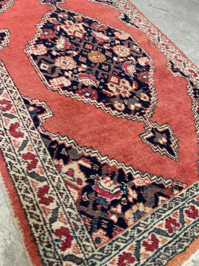 Tabriz carpet
Brick field with central midnight-blue...