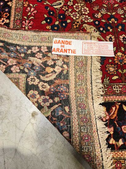 Fine old Isfahan carpet with earthly paradise...