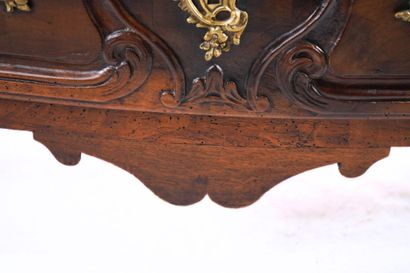 Lyonnaise chest of drawers in molded and...