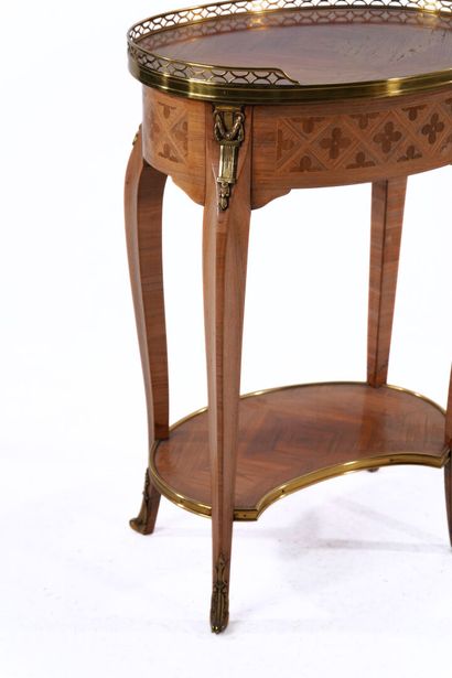 Drum-shaped lounge table in rosewood and...