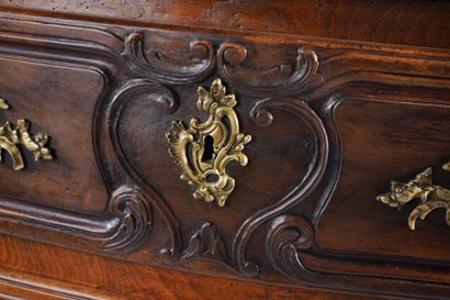 Lyonnaise chest of drawers in molded and...