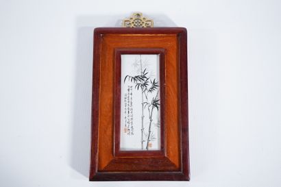CHINA. 20th century
Bamboos
Porcelain plaque...