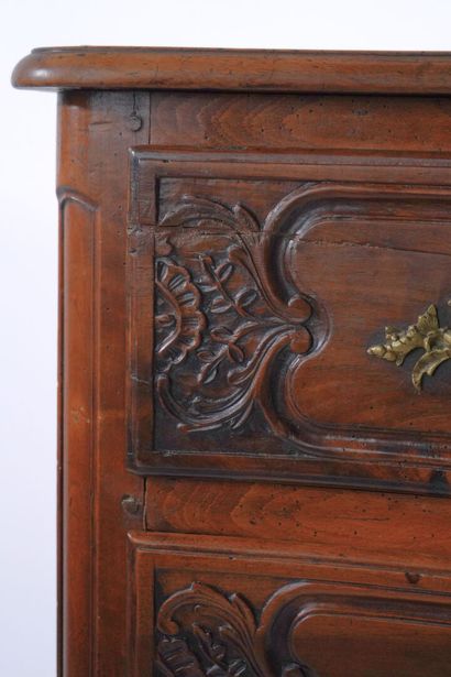 Lyonnaise chest of drawers in molded and...