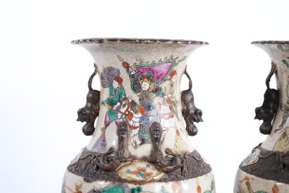 China - Nanjing
Pair of cracked stoneware...