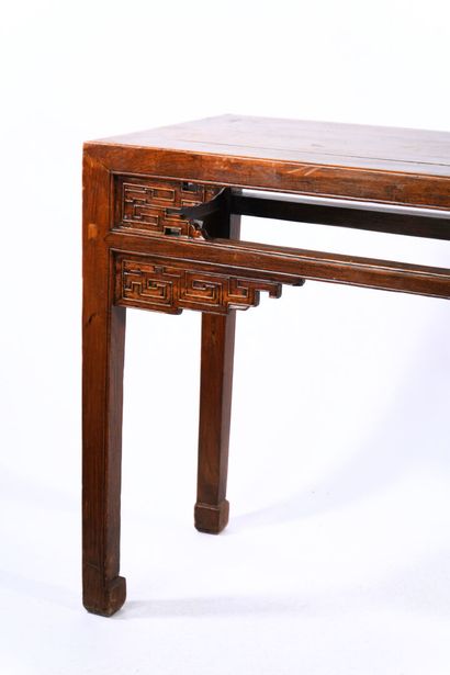 Asia
Lacquered wood console with geometric...