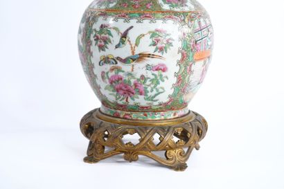 China - Canton
Porcelain vase mounted as...