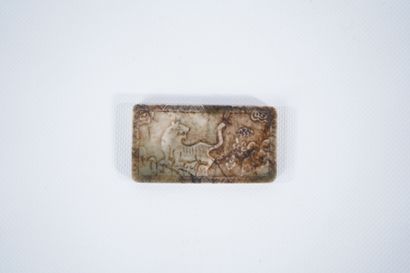 CHINA. Late 19th century. 
Small carved jade...