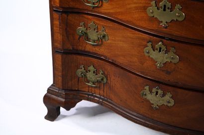 Wood veneer chest of drawers opening in front...