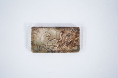 CHINA. Late 19th century. 
Small carved jade...