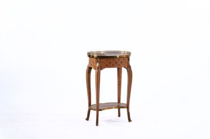 Drum-shaped lounge table in rosewood and...