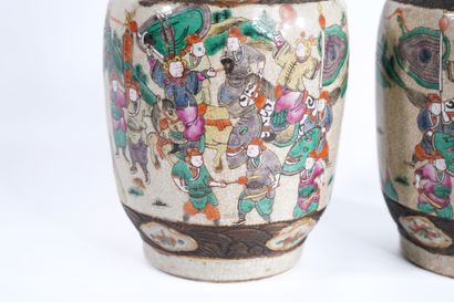 China - Nanjing
Pair of cracked stoneware...