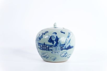 Asia
Ginger pot with white / blue decoration...
